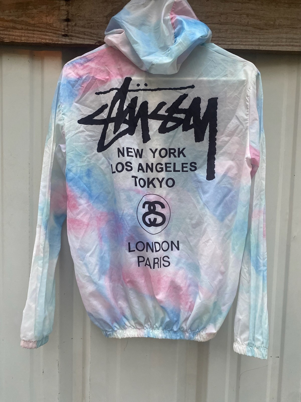 Stüssy "World Tour" Cotton Candy Tie-Dye Windbreaker - Size S